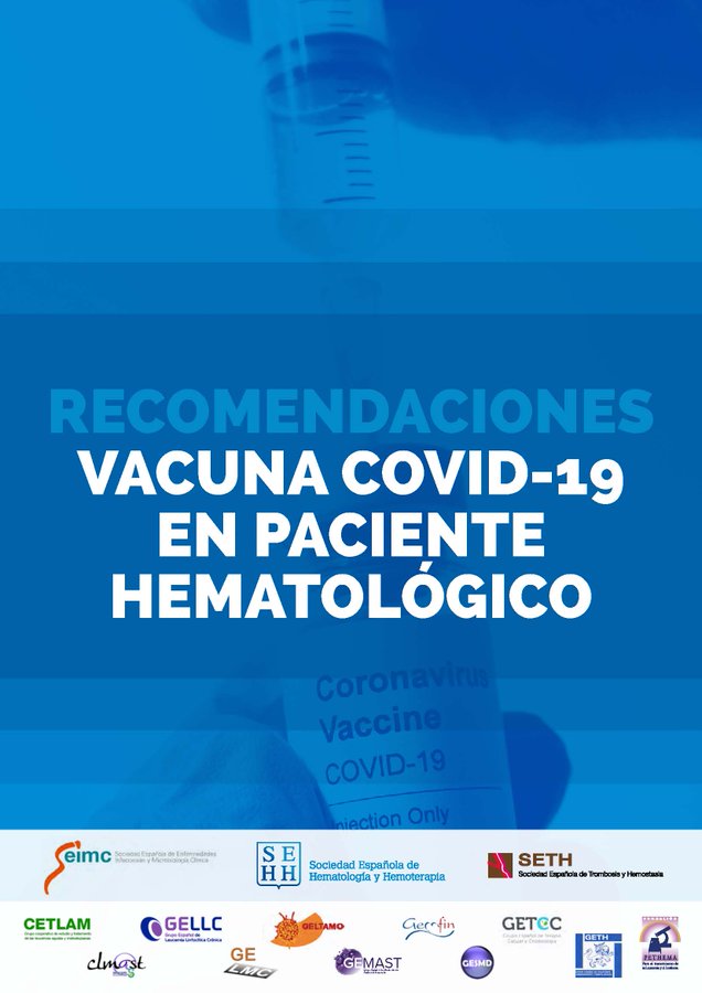 Recomendaciones  vacunas COVID-19 en pacientes hematológicos.