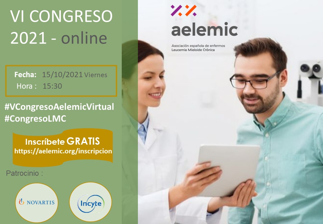 «VI Congreso Nacional Enfermos Leucemia Mieloide Crónica. Aelemic 2021 Online».