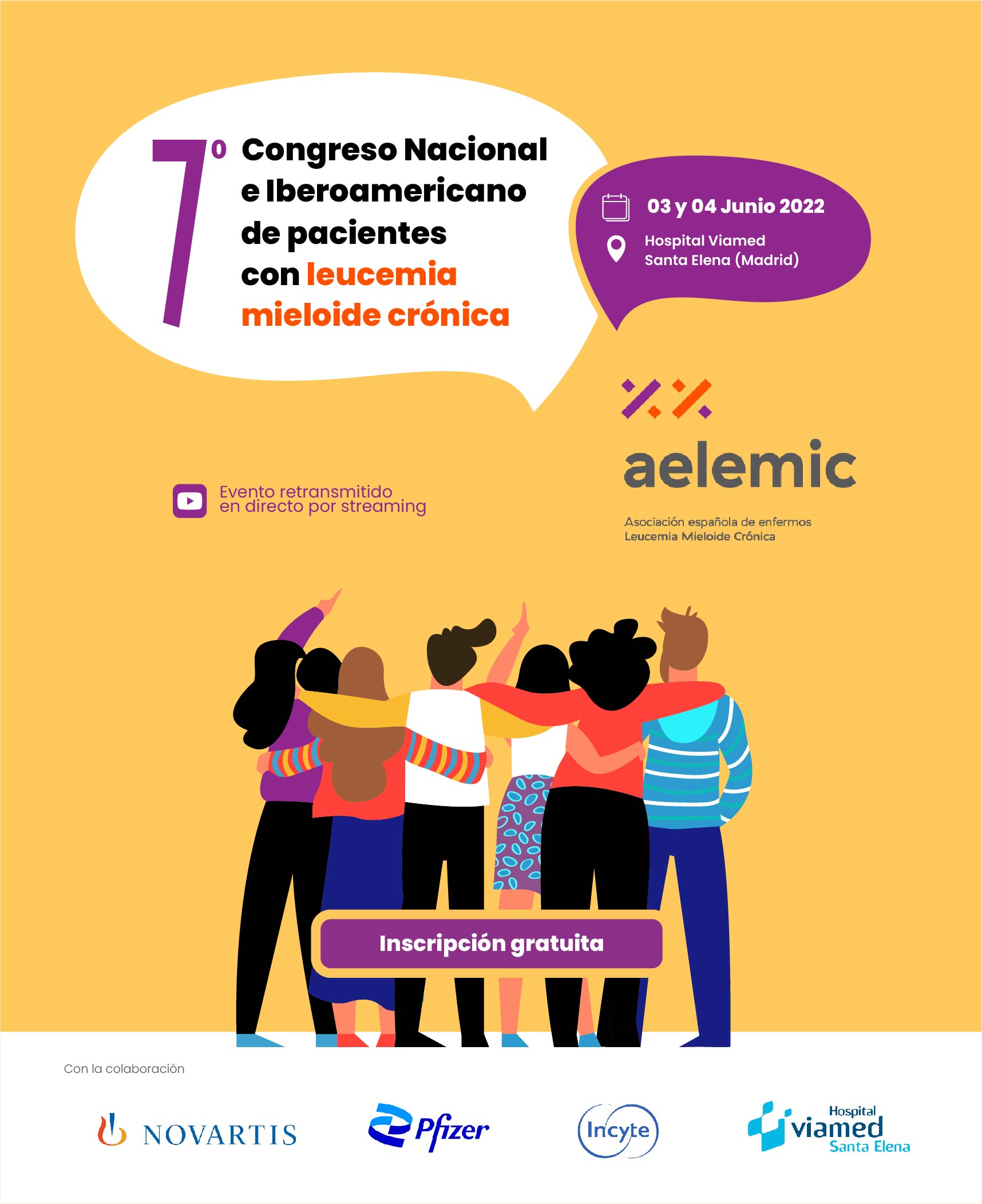 Lee más sobre el artículo VII Congreso Nacional e Iberoamericano Pacientes Leucemia Mieloide Crónica. Aelemic 2022.