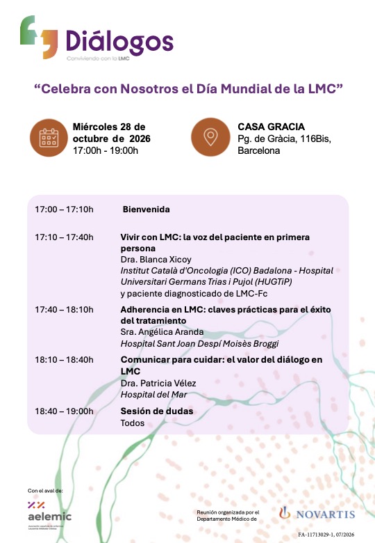 Diálogos en LMC: una jornada para celebrar el Día Mundial de la Leucemia Mieloide Crónica